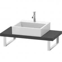 Duravit LC100C04949 - L-Cube Console with One Sink Cut-Out Graphite