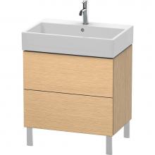 Duravit LC677601212 - Duravit L-Cube Two Drawer Floorstanding Vanity Unit Brushed Oak