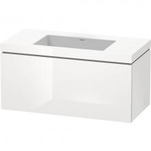 Duravit LC6918N2222 - L-Cube One Drawer C-Bonded Wall-Mount Vanity Kit White