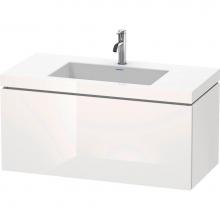 Duravit LC6918O2222 - L-Cube One Drawer C-Bonded Wall-Mount Vanity Kit White