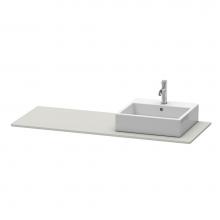 Duravit XS060GR0707 - Duravit XSquare Console with One Sink Cut-Out Concrete Gray