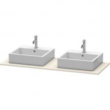 Duravit XS063GB9191 - Duravit XSquare Console with Two Sink Cut-Outs Taupe