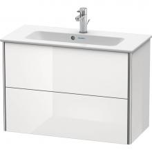 Duravit XS416608585 - Duravit XSquare Two Drawer Wall-Mount Vanity Unit White