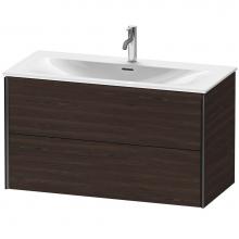 Duravit XV41350B269 - XViu Two Drawer Wall-Mount Vanity Unit Walnut Brushed