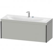 Duravit XV4612EB207C - XViu One Drawer C-Bonded Wall-Mount Vanity Kit Concrete Gray