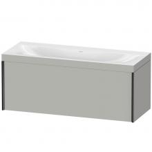 Duravit XV4612NB207C - XViu One Drawer C-Bonded Wall-Mount Vanity Kit Concrete Gray