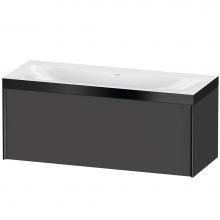 Duravit XV4612NB249P - XViu One Drawer C-Bonded Wall-Mount Vanity Kit Graphite