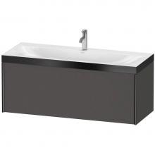 Duravit XV4612OB249P - XViu One Drawer C-Bonded Wall-Mount Vanity Kit Graphite