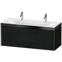 Duravit XV4613OB216P - XViu One Drawer C-Bonded Wall-Mount Vanity Kit Oak Black