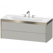 Duravit XV4617TB107P - Duravit XViu C-Bonded Wall-Mounted Vanity  Concrete Gray Matte