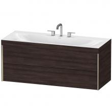 Duravit XV4617TB153C - Duravit XViu C-Bonded Wall-Mounted Vanity  Chestnut Dark