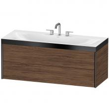 Duravit XV4617TB221P - Duravit XViu C-Bonded Wall-Mounted Vanity  Dark Walnut