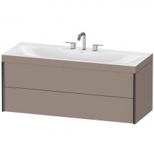 Duravit XV4617TB243C - Duravit XViu C-Bonded Wall-Mounted Vanity  Basalt Matte