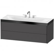 Duravit XV4617TB249P - Duravit XViu C-Bonded Wall-Mounted Vanity  Graphite Matte