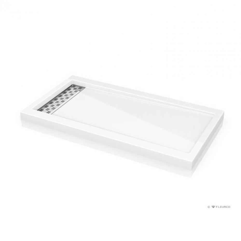 QUAD BASE LINEAR DRAIN/3648/WHITE/BR NICK