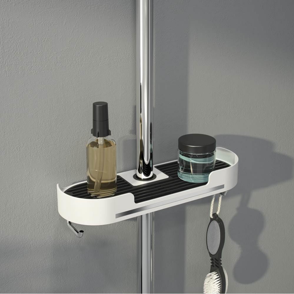 DOMUS SHELF W/ADAPTER/11x5''/WHT/CHR