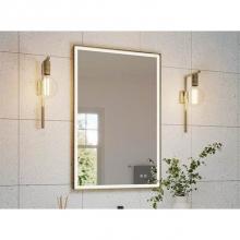 Fleurco MFA2136-33 - ARTUS FRAMED MIRROR 21'' W x 36'' H +DEFOG +LIGHT, BLACK