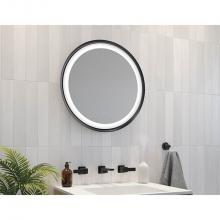 Fleurco MSOR2424-33 - SOLIS MIRROR 24'' ROUND BLACK / WITH DEFOGGER & DIMMER