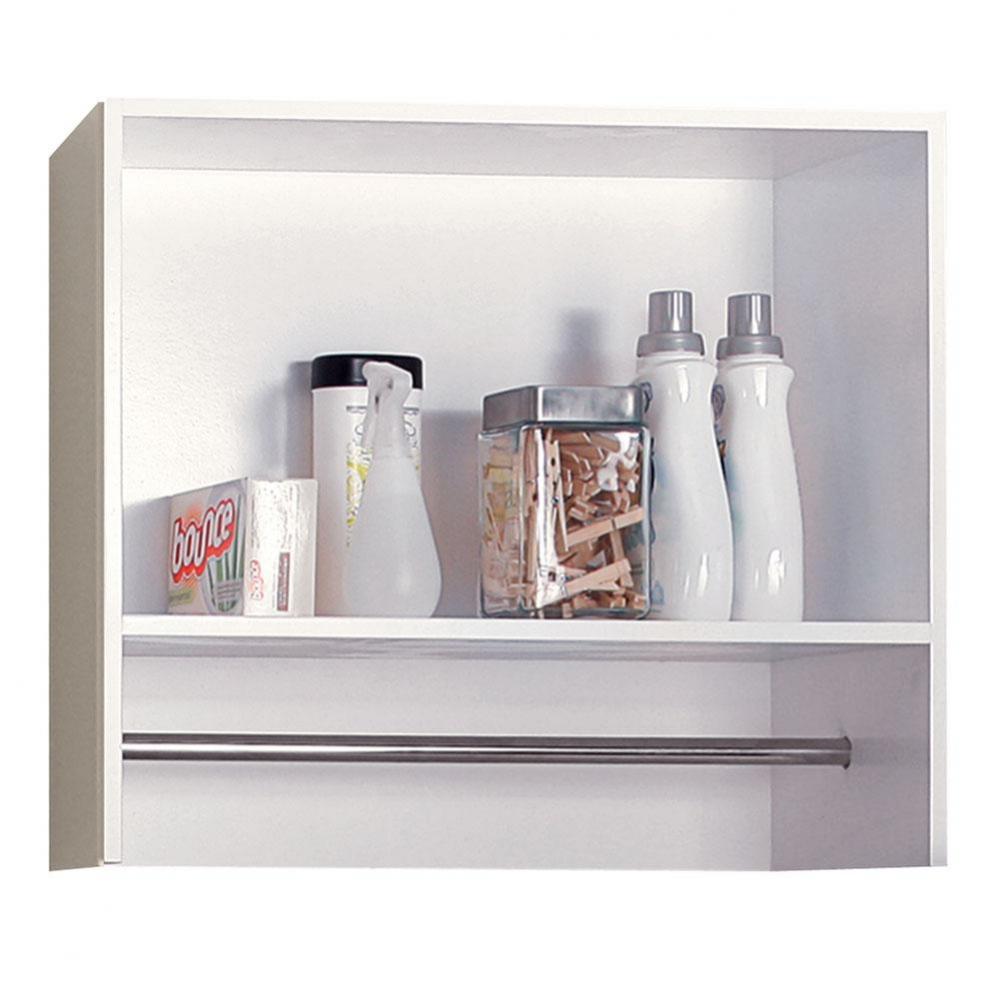 Berkshire White Open Shelf W Metal Hanging Rod