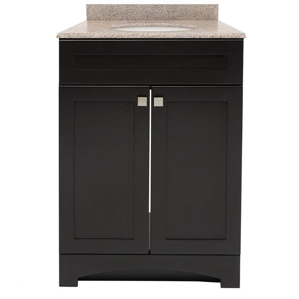 Monterrey 25'' Black Coffee Vanity with Mohave Beige Granite Top