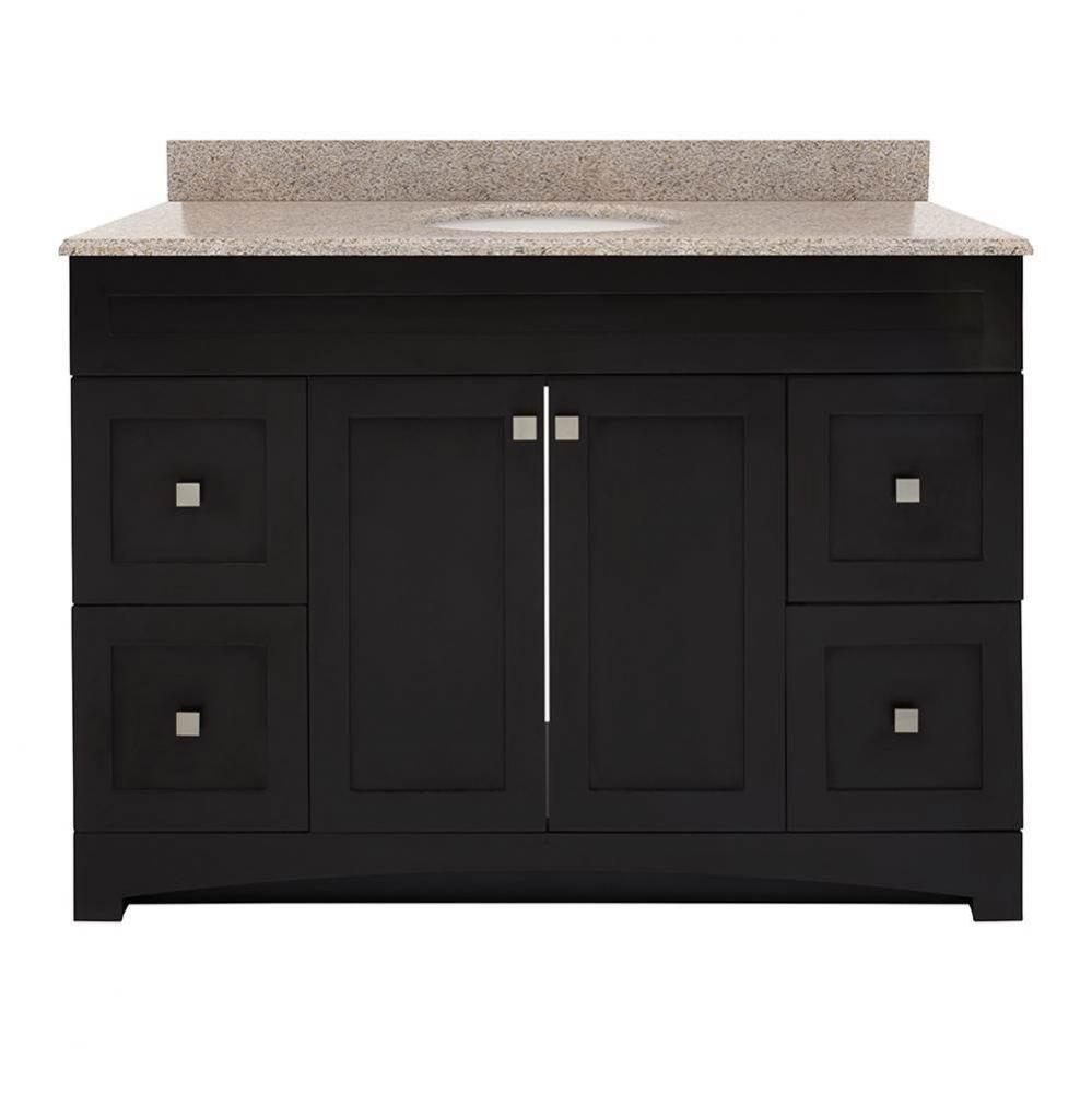 Monterrey 49'' Black Coffee Vanity with Mohave Beige Granite Top