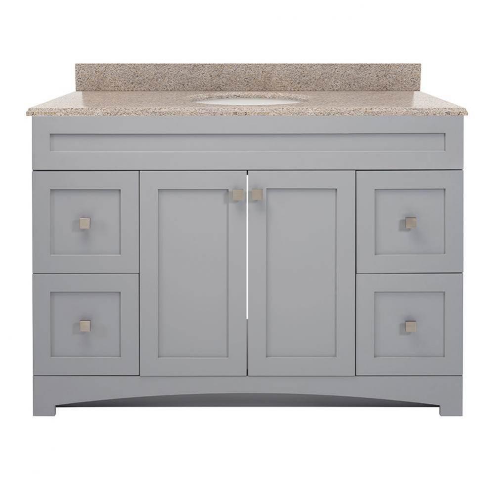 Monterrey 49'' Cool Grey Vanity with Mohave Beige Granite Top