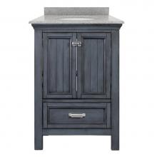 Foremost BABVT2522D-RG - Brantley 25'' Harbor Blue Vanity with Rushmore Grey Granite Top