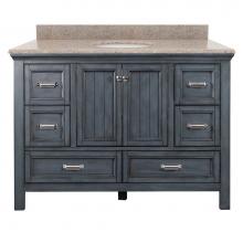 Foremost BABVT4922D-MB - Brantley 49'' Harbor Blue Vanity with Mohave Beige Granite Top