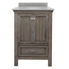 Foremost BAGVT2522D-RG - Brantley 25'' Distressed Grey Vanity with Rushmore Grey Granite Top