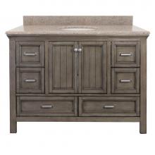 Foremost BAGVT4922D-MB - Brantley 49'' Distressed Grey Vanity with Mohave Beige Granite Top