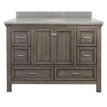 Foremost BAGVT4922D-RG - Brantley 49'' Distressed Grey Vanity with Rushmore Grey Granite Top