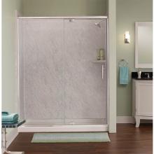 Foremost MRDP4874-CL-SV - Marina 3/8'' Frameless Pivot Shower Door & Inline Panel