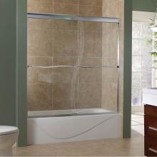 Foremost MRST6060-CS-SV - Marina 3/8'' Frameless Sliding Tub Door with ''S'' Cut Glass