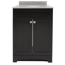 Foremost MXBVT2522-RG - Monterrey 25'' Black Coffee Vanity with Rushmore Grey Granite Top