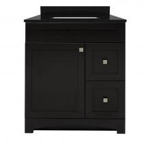 Foremost MXBVT3122-BGR - Monterrey 31'' Black Coffee Vanity with Black Galaxy Granite Top