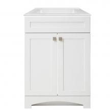 Foremost MXWVT2522-F8W - Monterrey 25'' Flat White Vanity with White Fine Fire Clay Top