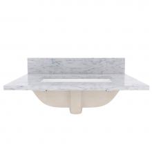 Foremost ST25228CWR - 25'' Marble top, Carrara, Rectangular Bowl