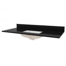 Foremost ST49228BGR - 49'' Black Galaxy Granite Top with White Rectangular Bowl