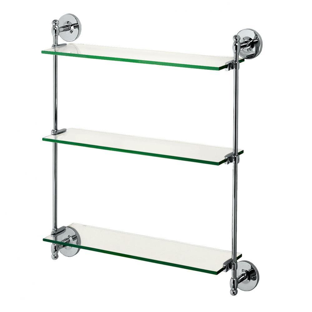 PREMIER GLASS SHELF,25 In. H,CHRM