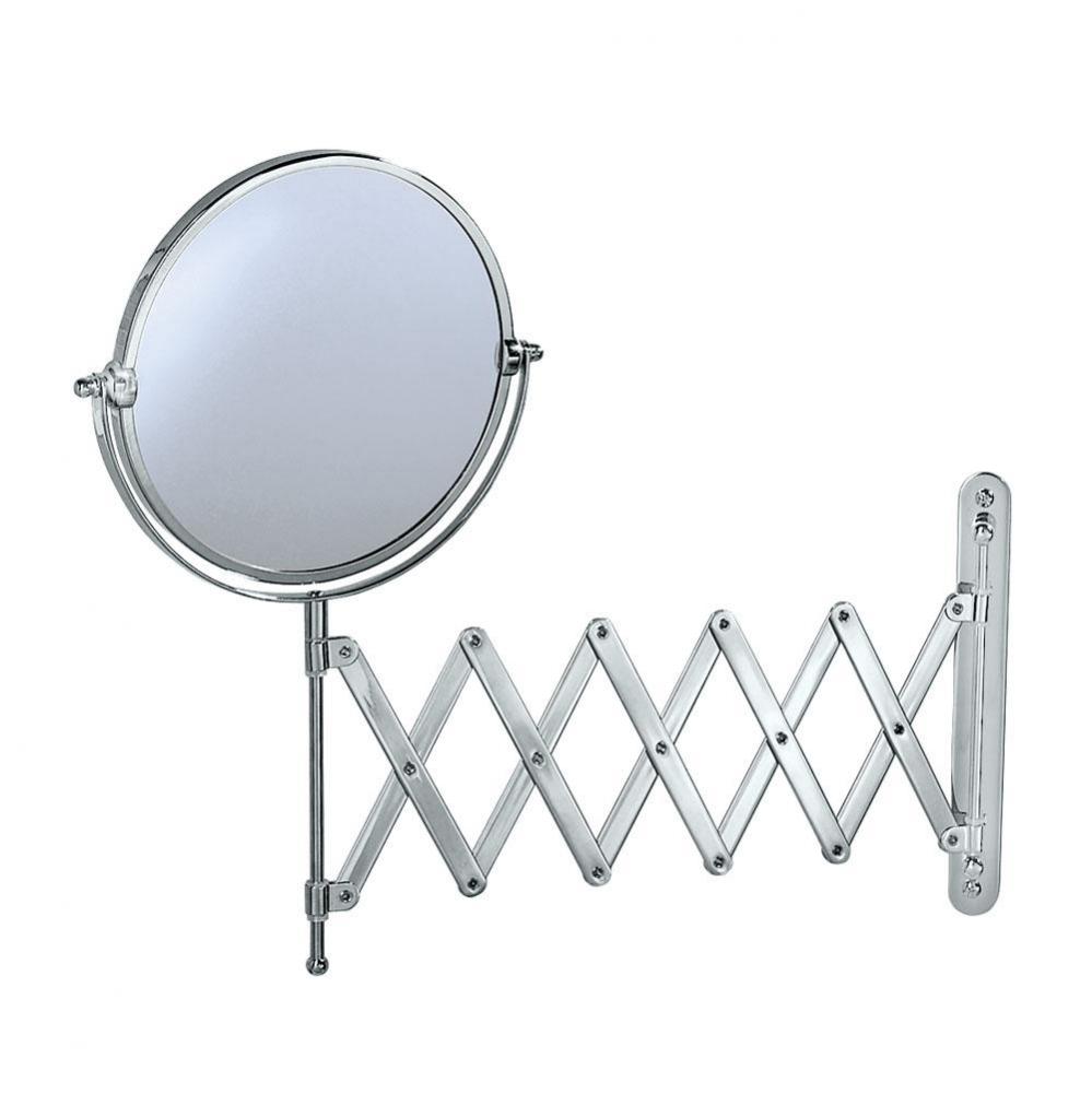 Accordion Mirror 7.5'' dia Chrome