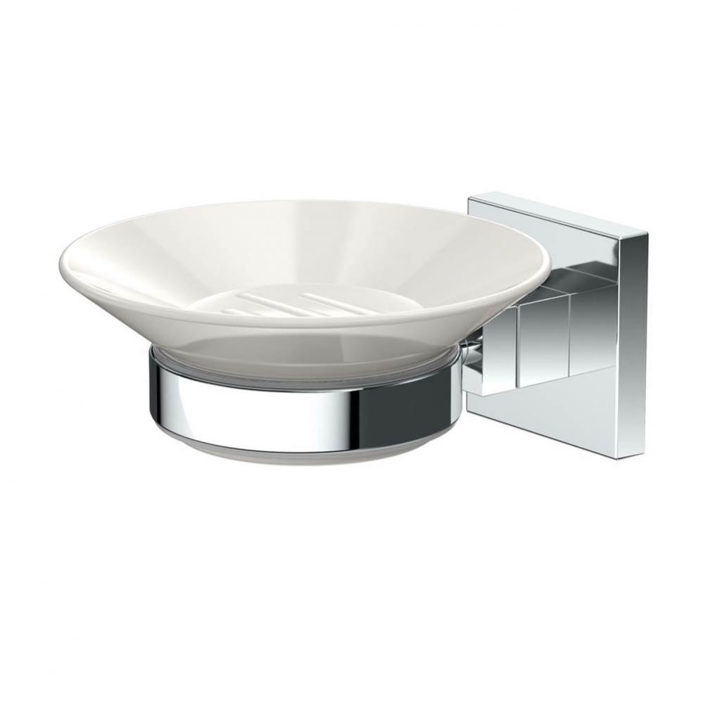 Elevate Porcelain Soap Dish Chrome