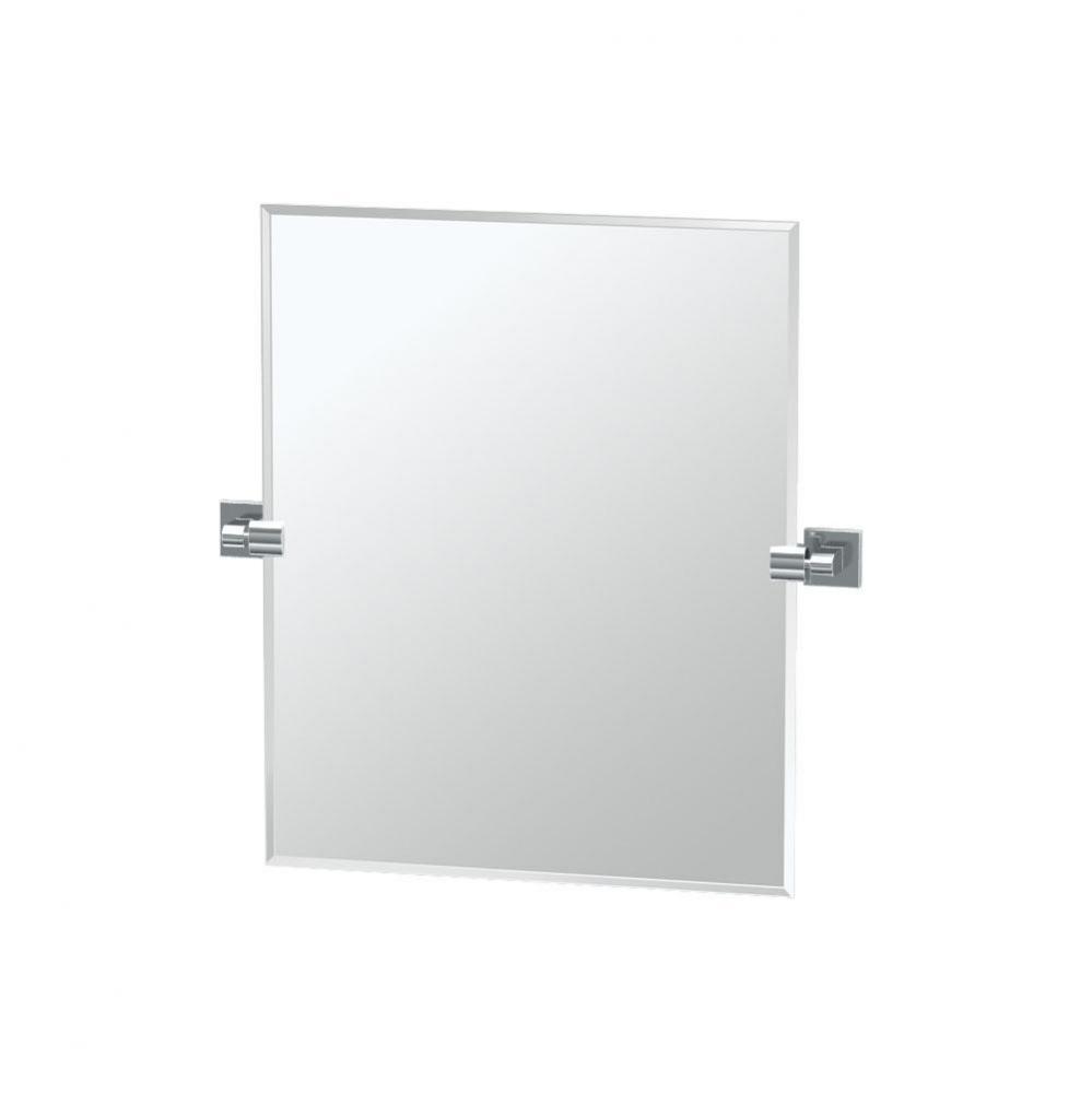 Elevate 24''H Frameless Rectangle Mirror, Chrome