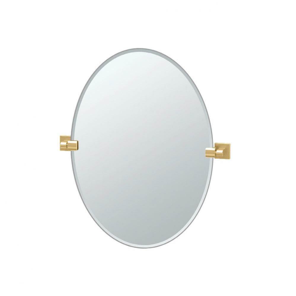 Elevate 26.5''H Oval Mirror Brushed Brass