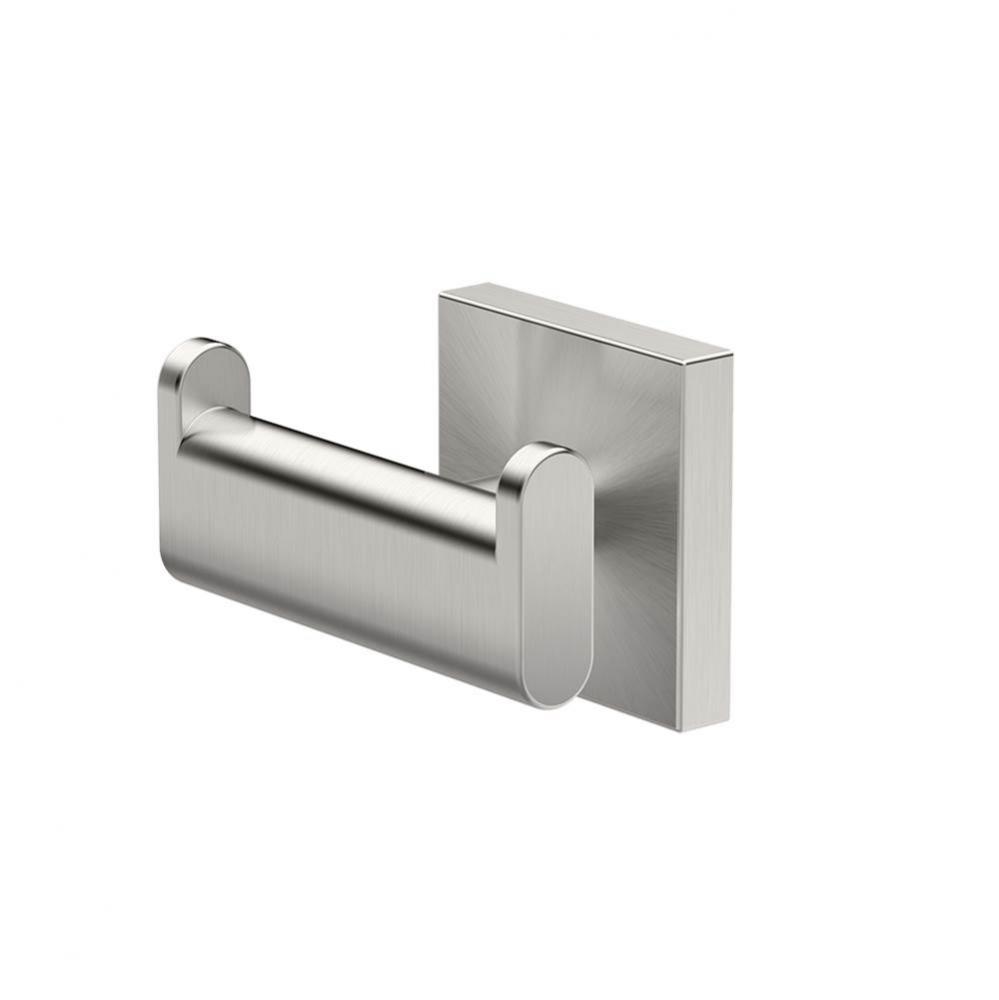 Elevate Double Robe Hook Satin Nickel