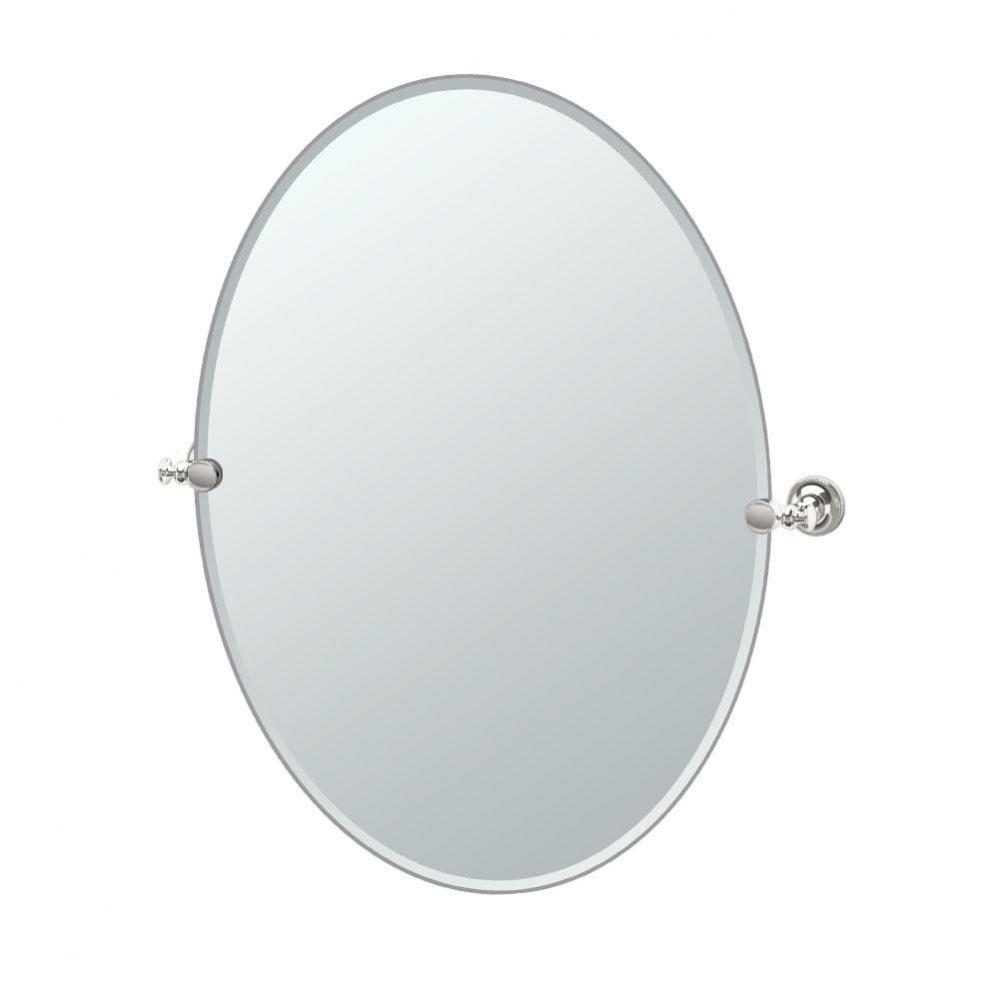 Tavern 32''H Oval Mirror Polished Nickel