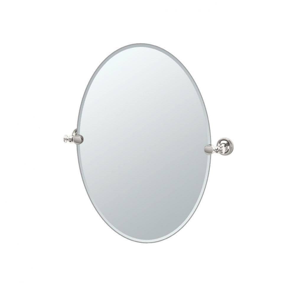 Tavern 26.5''H Oval Mirror Polished Nicke