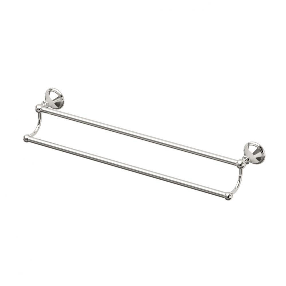 Laurel Ave 24'' L Double Towel Bar, Polished Nickel