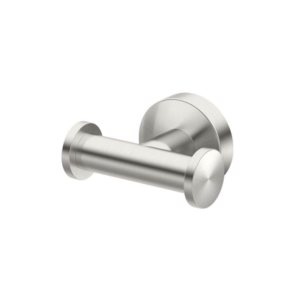 Glam Double Robe Hook Satin Nickel