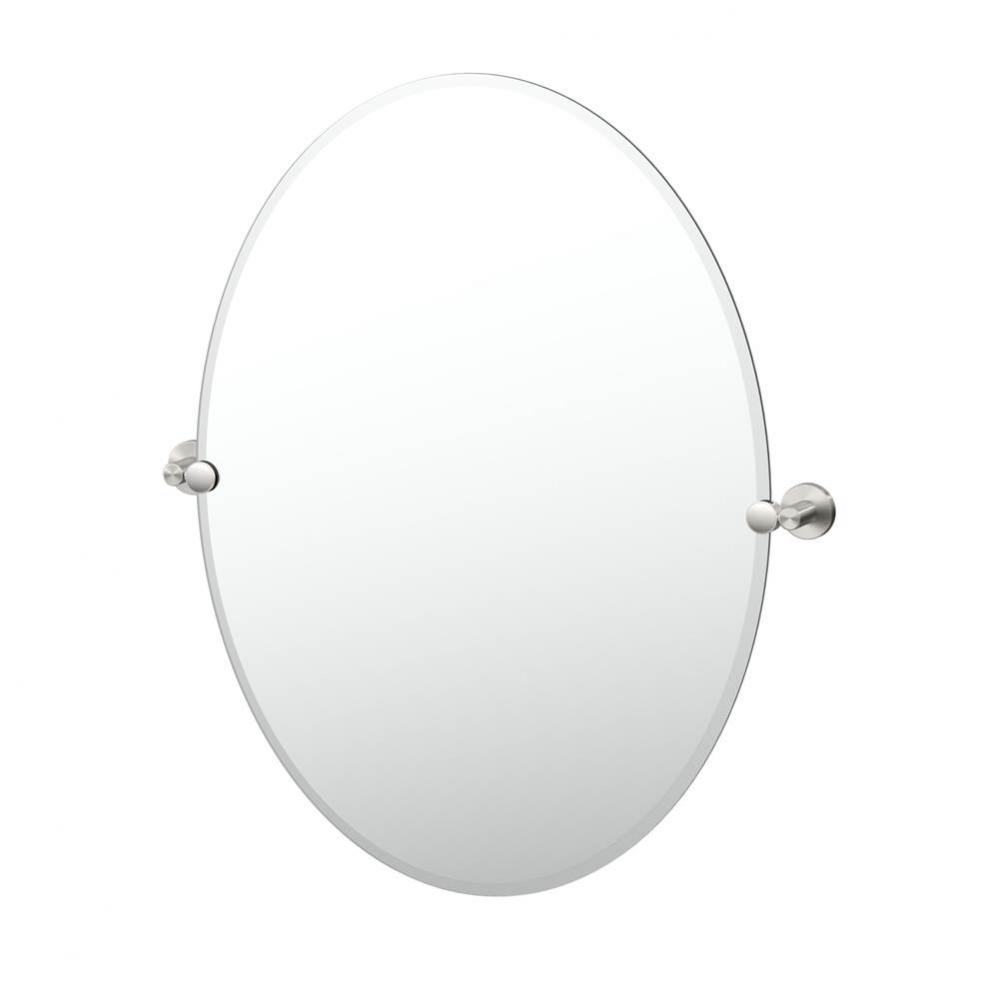 Reveal 32''H Oval Mirror Satin Nickel