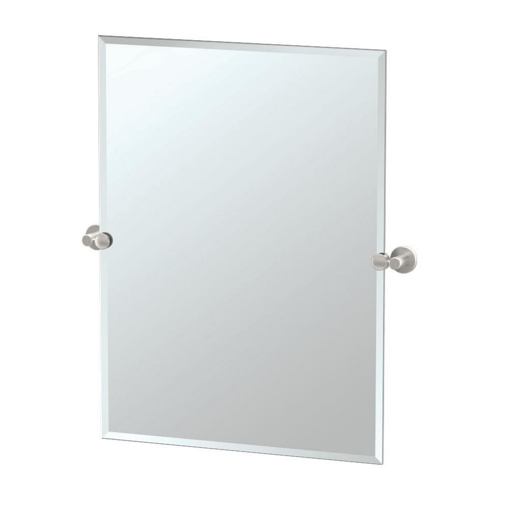 Channel 31.5''H Rect Mirror Satin Nickel